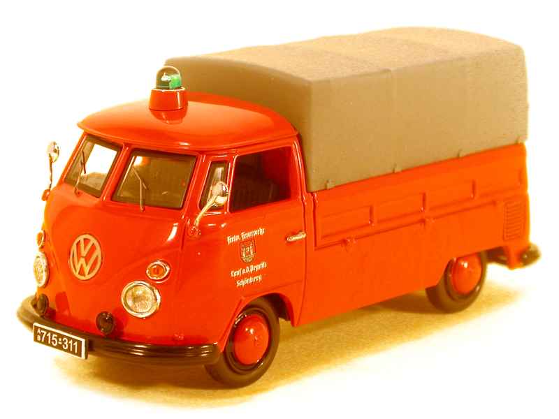 Volkswagen Combi T Pick Up Pompiers Schuco Autos