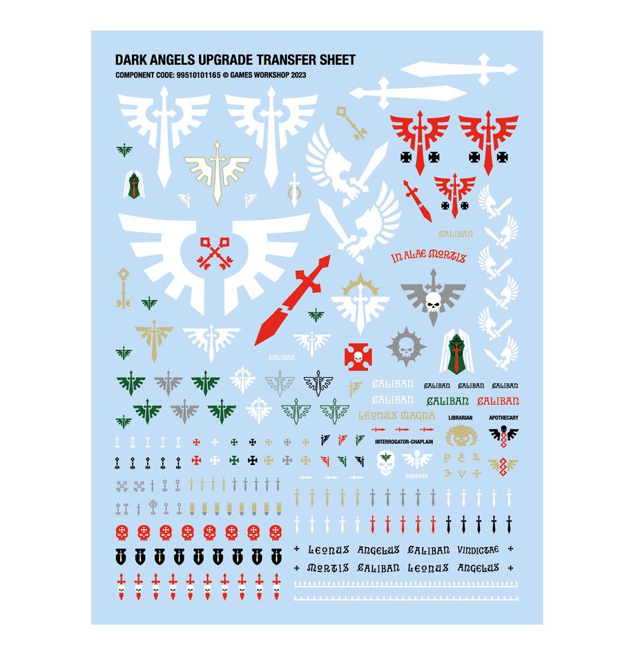 GW 1636 Space Marines - Dark Angels Améliorations et décalcos