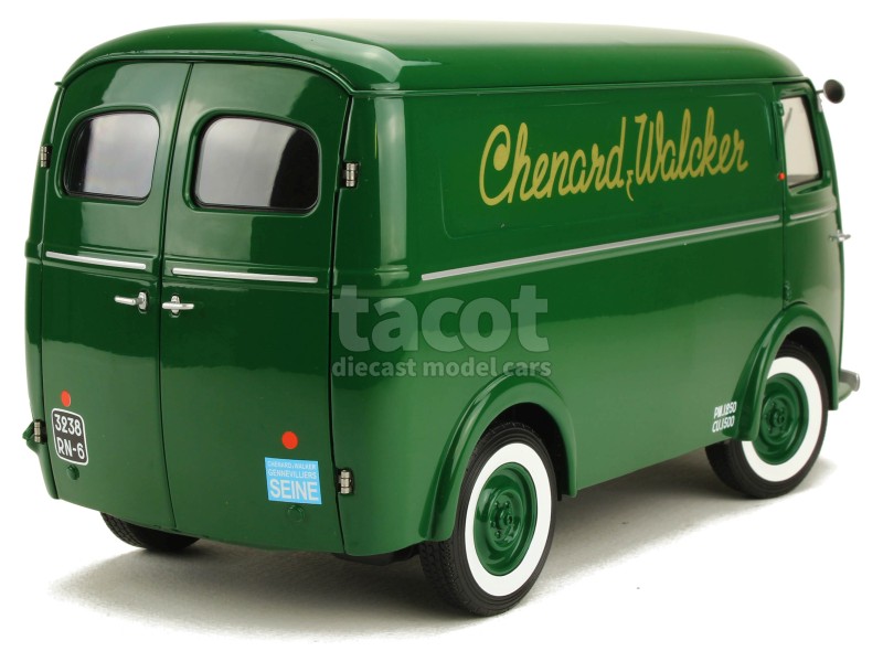 1:18 Fourgon camion publicitaire Chenard & Walcker 1500KG Type CHV 1946 Norev avec ouvrants outlets vert boite d'origine ecxellent etat par Norev