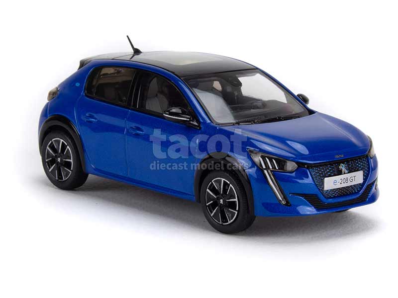 PEUGEOT e-208 GT Line 2019 Bleu Voiture de Collection NOREV 1/43 –