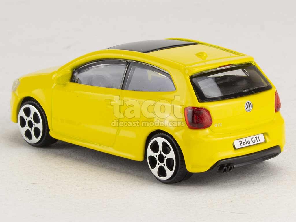 Maquette de voiture Volkswagen Polo Polo GTI Mark 5 jaune 1:43