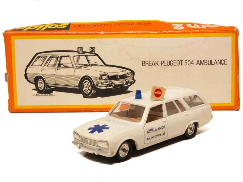 Peugeot - 504 Break Ambulance - Solido - 1/43 - Autos Miniatures Tacot